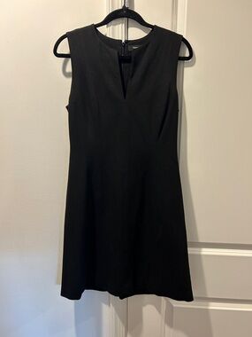 Theory Black Sleeveless A-Line Mini Dress